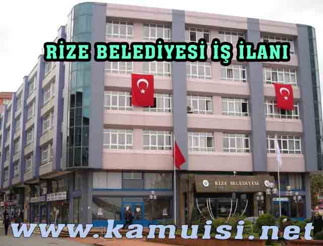 RİZE BELEDİYESİ İŞ İLANI