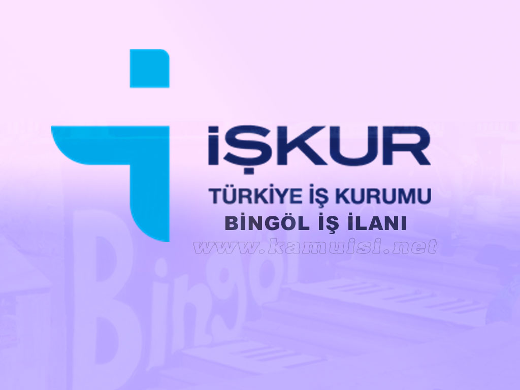 BİNGÖL İŞKUR İŞ İLANI